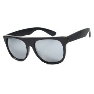Retro Flat Top Sunglasses Cleo Mirror Lens Frame